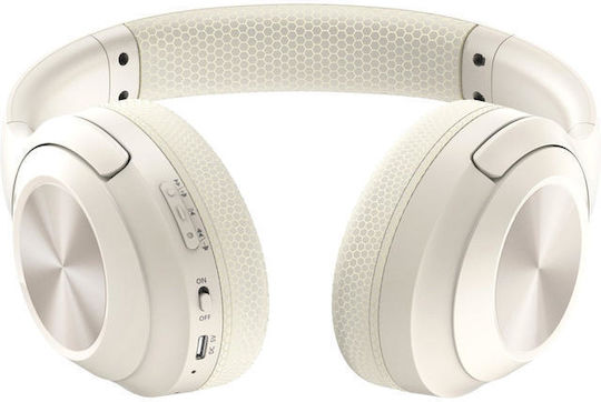 A4Tech BH220 Ασύρματα Bluetooth Over Ear Ακουστικά με 40 ώρες Λειτουργίας Μπεζ