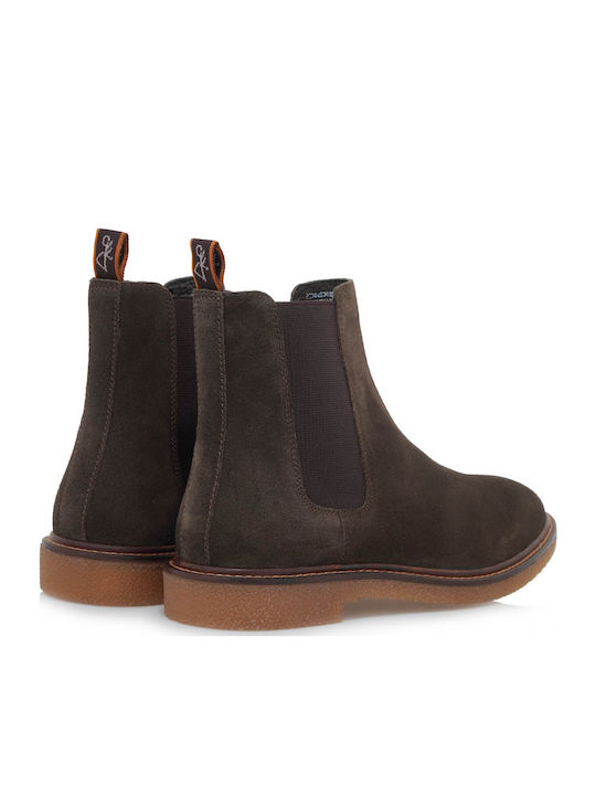 Suede Brown Men's Boots Anatomical