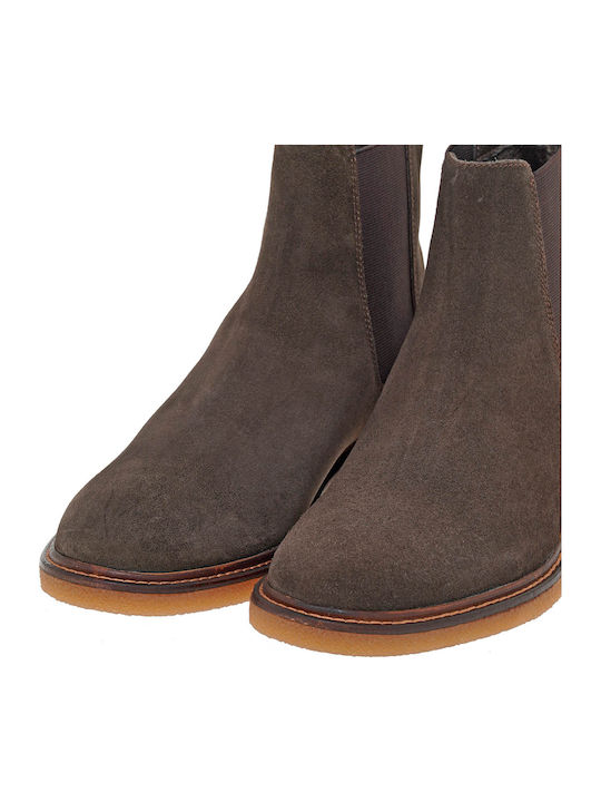 Suede Brown Men's Boots Anatomical