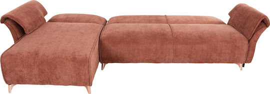 Mailo Corner Couch Bed with Reversible Angle Orange 300x150x87 cm