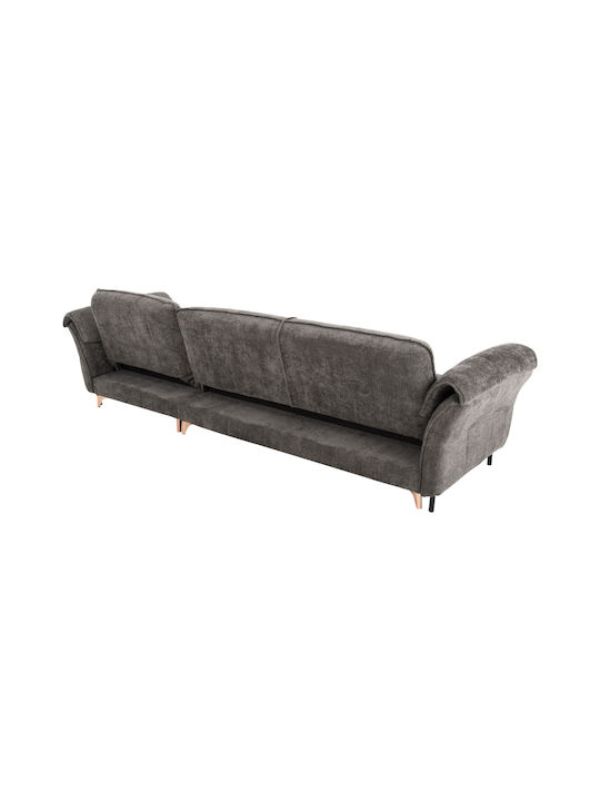 Mailo Corner Couch Bed with Reversible Angle Dark Gray 300x150x87cm
