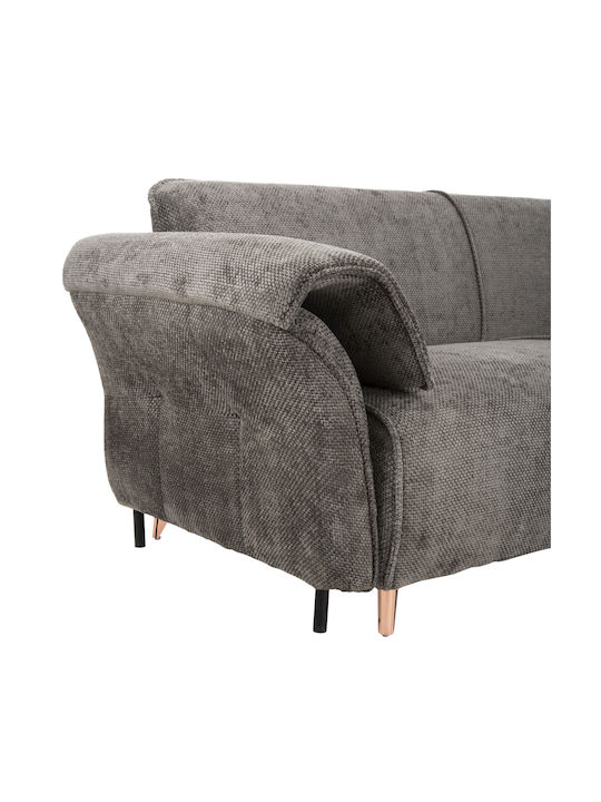 Mailo Corner Couch Bed with Reversible Angle Dark Gray 300x150x87cm