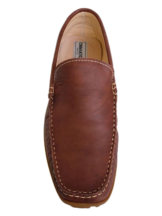Δερμάτινα Ανδρικά Loafers σε Καφέ Χρώμα