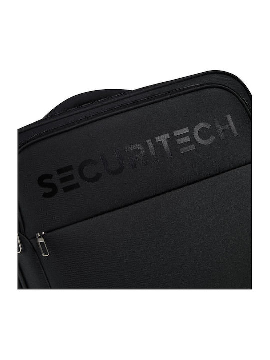 Securitech by Delsey Μεγάλη Βαλίτσα Ταξιδίου Υφασμάτινη Black με 4 Ρόδες Ύψους 76εκ.