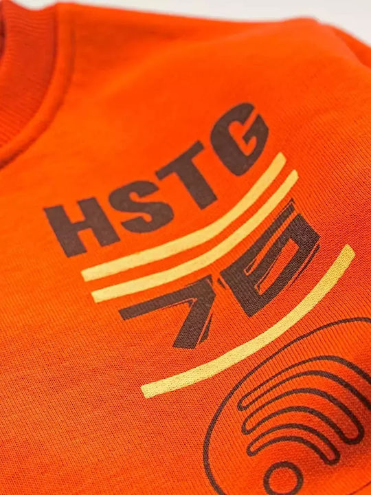 Kids Sweatpants Set Orange 2pcs Hstg