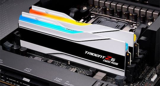 G.Skill Trident Z5 Neo RGB DDR5 32GB RAM με 2x16GB Modules και Ταχύτητα 6400 για Desktop