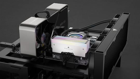 Corsair Dominator Titanium RGB XMP White DDR5 64GB RAM με 2x32GB Modules και Ταχύτητα 6400 για Desktop