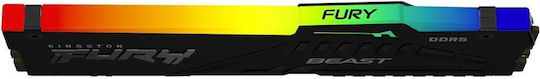 Kingston Fury Beast RGB DDR5 με Module 1x32GB και Ταχύτητα 6000 για Desktop