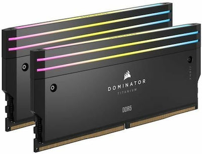 Corsair Dominator Titanium RGB XMP 32GB DDR5 RAM mit 2 Modulen (2x16GB) und Geschwindigkeit 7000 für Schreibtisch