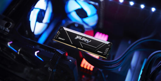 Kingston Fury Beast DDR4 32GB RAM με 2x16GB Modules και Ταχύτητα 3600 για Desktop