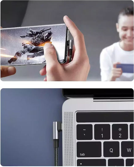 Ugreen US334 Braided USB 2.0 Cable USB-C male - USB-C 100W PD Μαύρο 2m 70645