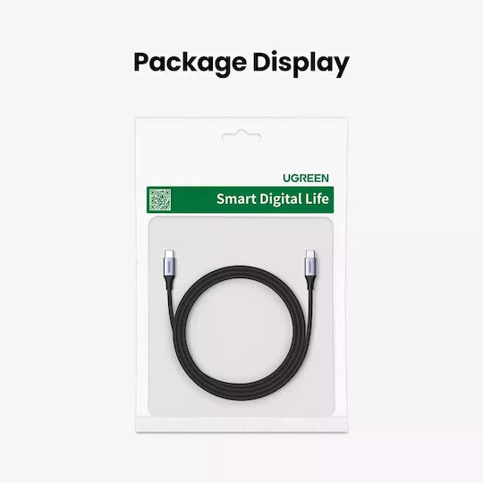 Ugreen Braided USB 2.0 Cable USB-C Male - USB-C 240W PD Gray 1m 15311