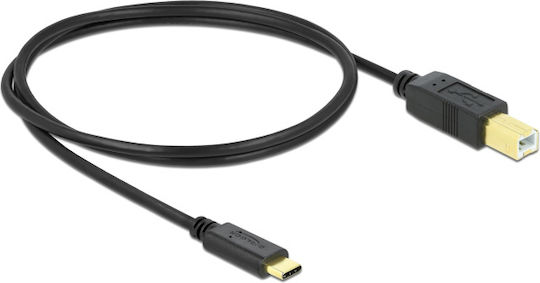 DeLock 83601 USB 2.0 Cable USB-C male - USB-B Μαύρο 1m 83601