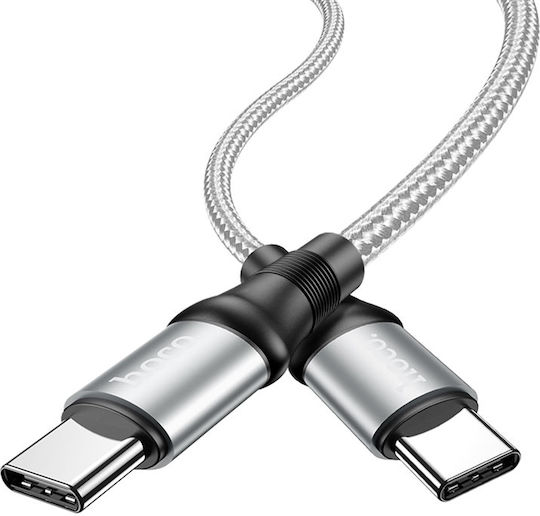 Hoco X50 Geflochtenes USB 2.0 Kabel USB-C männlich - USB-C 100W PD Schwarz 1m HOC-X50c-BK