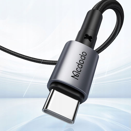 Mcdodo Плетен USB 3.0 Кабел USB-C Мъжки - USB-C 65W Захранване (PD) Черен 1м CA-3130