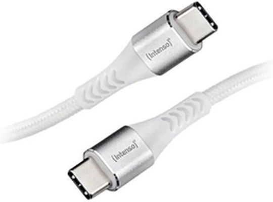 Intenso C315C Braided USB 2.0 Cable USB-C male - USB-C 60W PD Λευκό 1.5m 7901002