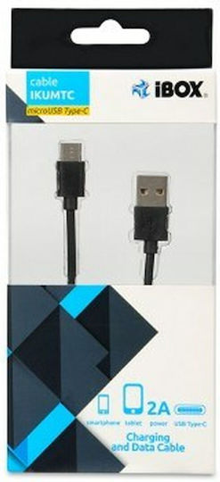 iBox Cablu USB 3.1 USB-C Masculin - USB-A Negru 1m IKUMTC