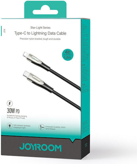 Joyroom SA27-CL3 USB-C to Lightning Cable 100W Μαύρο 1.2m