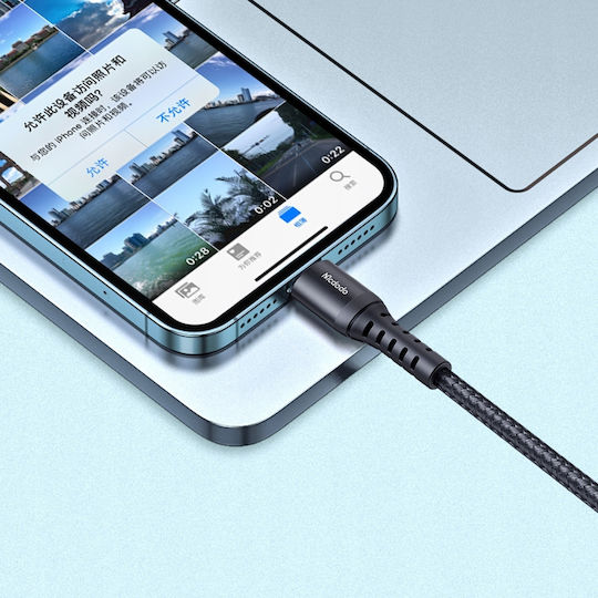 Mcdodo CA-2261 Braided USB-A to Lightning Cable Μαύρο 1m
