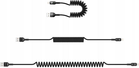 Mcdodo Spiral USB-A to Lightning Cable Μαύρο 1.8m (CA-6410)