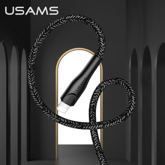 Usams SJ397 U41 Braided USB-A to Lightning Cable Black 2m (SJ397USB01)