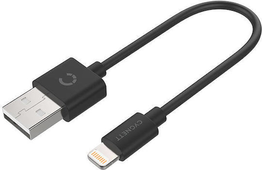Cygnett USB-A to Lightning Cable Black 0.1m (CY2721PCCSL)