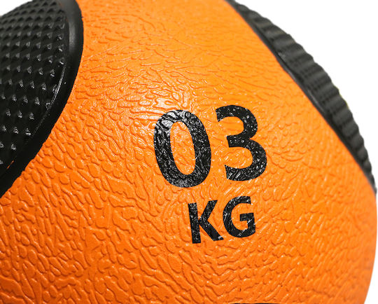 MegaFitness Μπάλα Medicine 22cm , 3kg σε Μαύρο Χρώμα