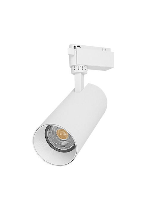 GloboStar Единично LED Топло бяло Спот в Бял Цвят