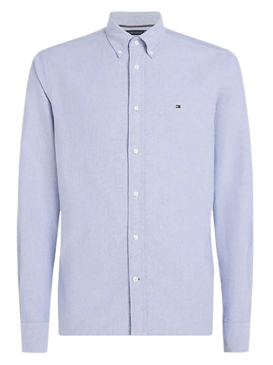 Oxford Long-sleeved Cotton Shirt Light Blue