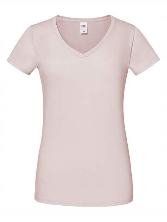 Fruit of the Loom Iconic Women's Short Sleeve Promotional T-Shirt Powder Rose