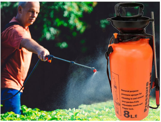 Verk Group Sprayer with Capacity 8lt 3bar in Orange color