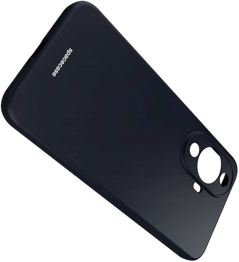 Spacecase Silicone Umschlag Rückseite Silikon Schwarz (Huawei Nova 12s)