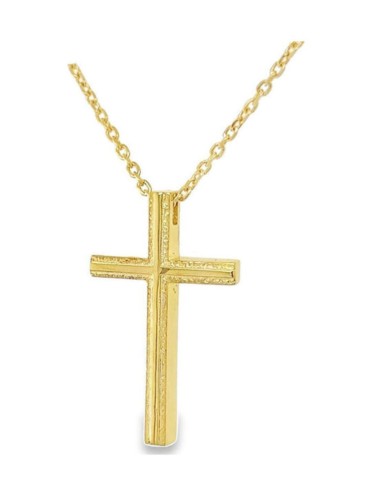Unisex Σταυρός Δύο Όψεων Χρυσό Κ14 Καράτια St106989