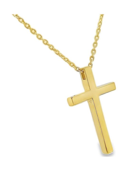 Unisex Σταυρός Δύο Όψεων Χρυσό Κ14 Καράτια St106989