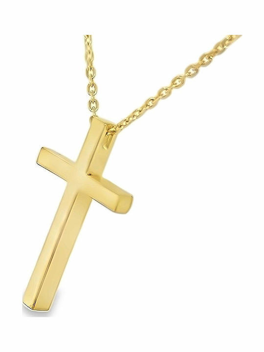 Unisex Σταυρός Δύο Όψεων Χρυσό Κ14 Καράτια St106989