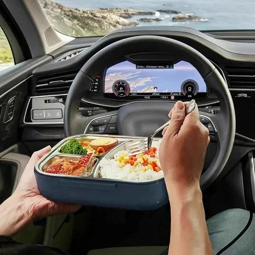 Inox Electric Lunch Box Blue 1500ml
