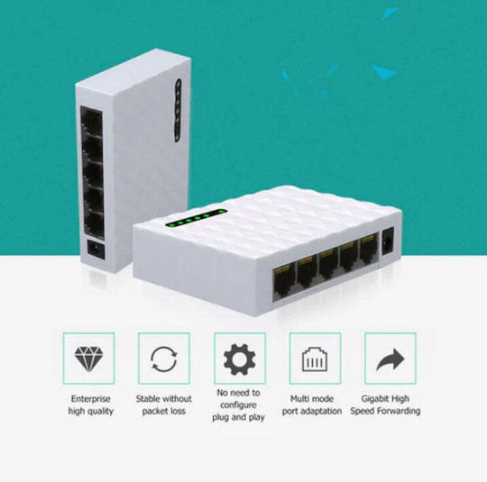 Andowl JH01 Negestionat L2 Switch cu 5 Porturi Gigabit (1Gbps) Ethernet
