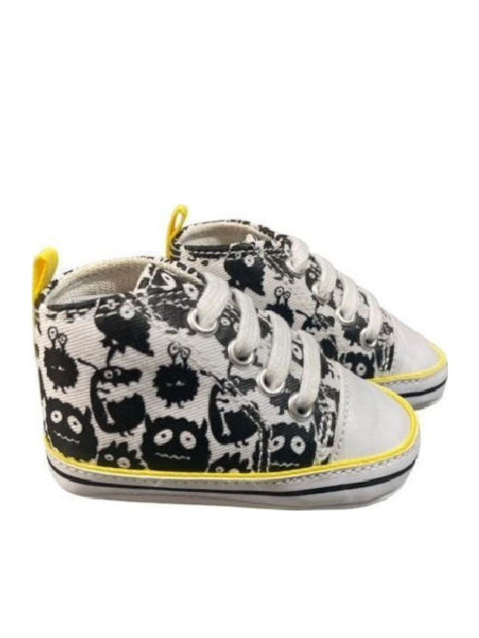 Nina Club Βρεφικά Sneakers Αγκαλιάς Λευκά