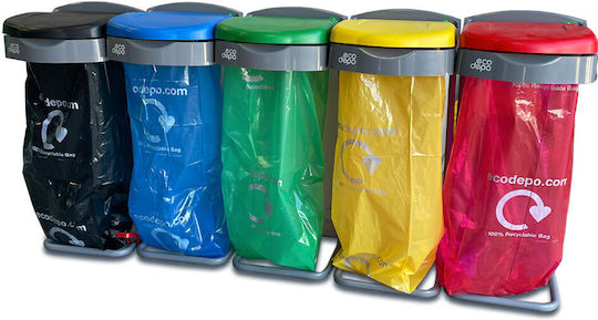 Green City International Recycling Plastic Waste Bin Red