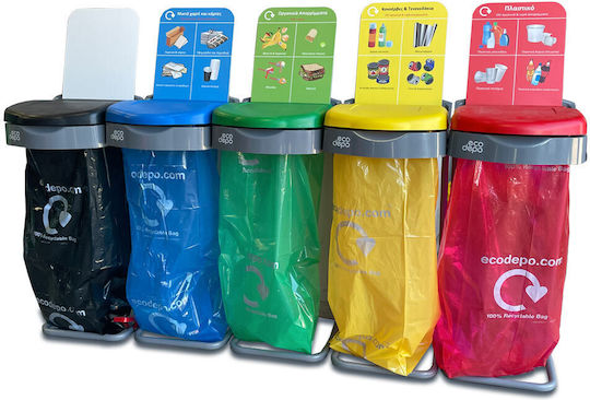 Green City International Recycling Plastic Waste Bin Blue