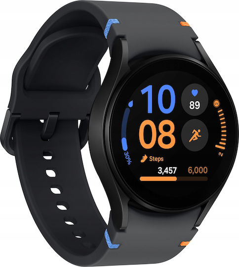 Samsung Galaxy Watch FE Aluminium 40mm Αδιάβροχο με Παλμογράφο (Μαύρο)
