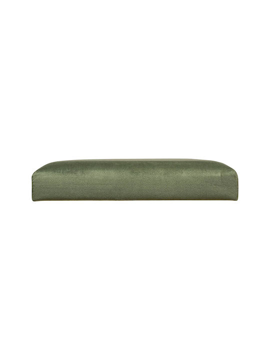 Bench Stool With Storage Space Upholstered In Velvet Lilou Khaki 76x38x38cm
