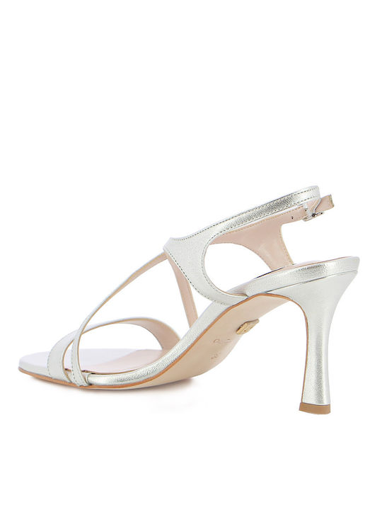 Leather Women's Sandals Silver