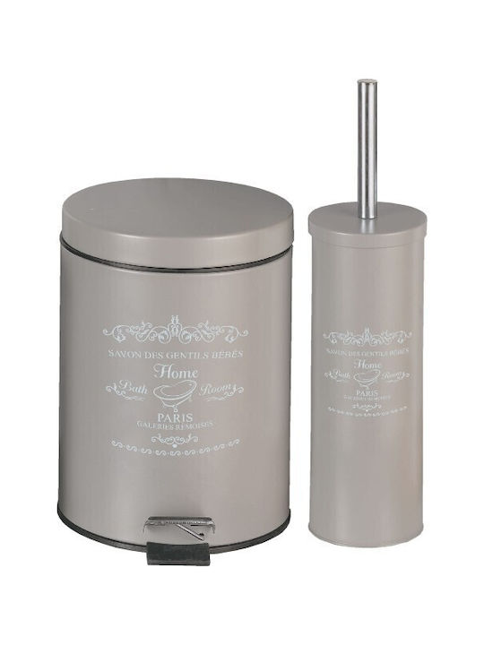 Σχεδιο Metallic Bathroom Trash Can and Basket Set