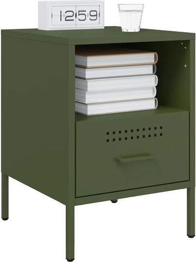 Metal Bedside Tables Green Set of 2 36x39x50.5cm