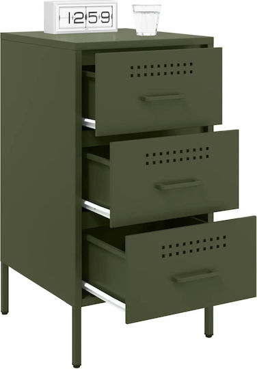 Noptiere Metalice Verzi 2buc 36x39x68cm