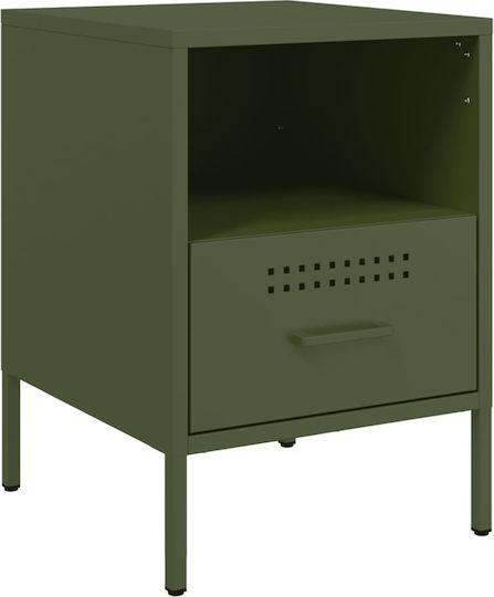 Metal Bedside Tables Green Set of 2 36x39x50.5cm