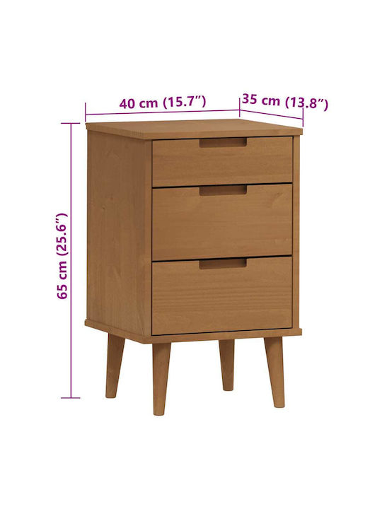 Комод Molde Дървен Solid pine wood 40x35x65см