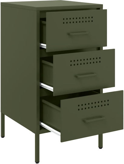 Noptiere Metalice Verzi 2buc 36x39x68cm