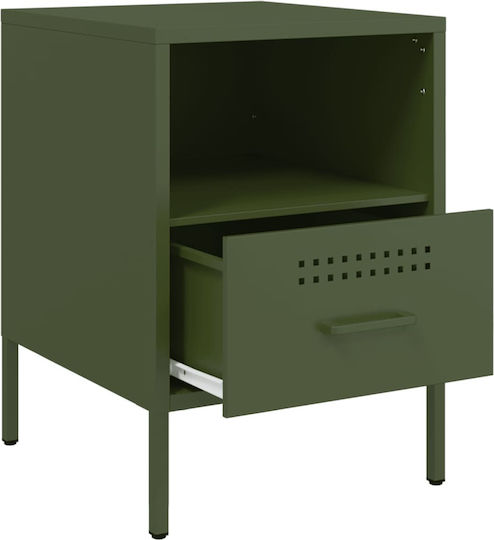 Metal Bedside Tables Green Set of 2 36x39x50.5cm